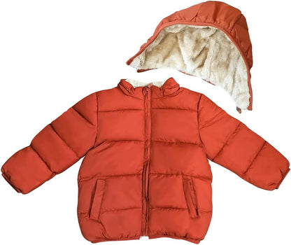 Baby Girls Boys' Winter Fleece Jackets With Hooded Toddler Cotton Dress Warm Lined Coat Outer