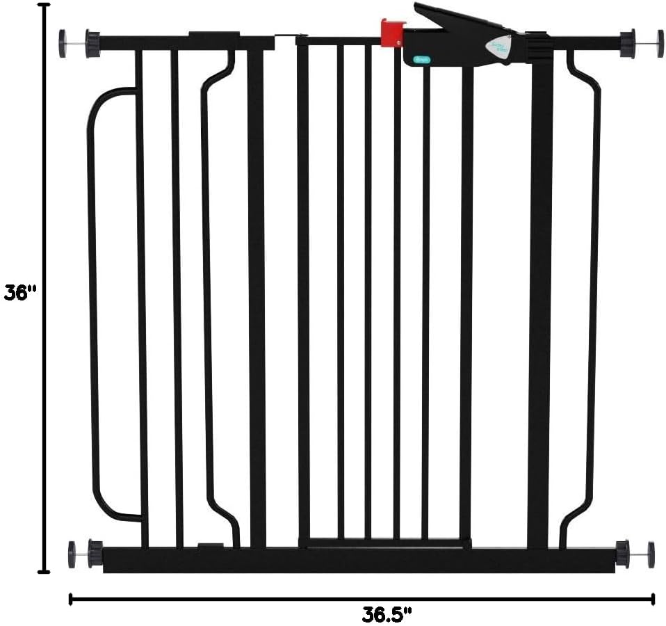 Regalo Easy Step Extra Tall Walk Thru Baby Gate, Bonus Kit, Includes 4-Inch Extension Kit, Pressure