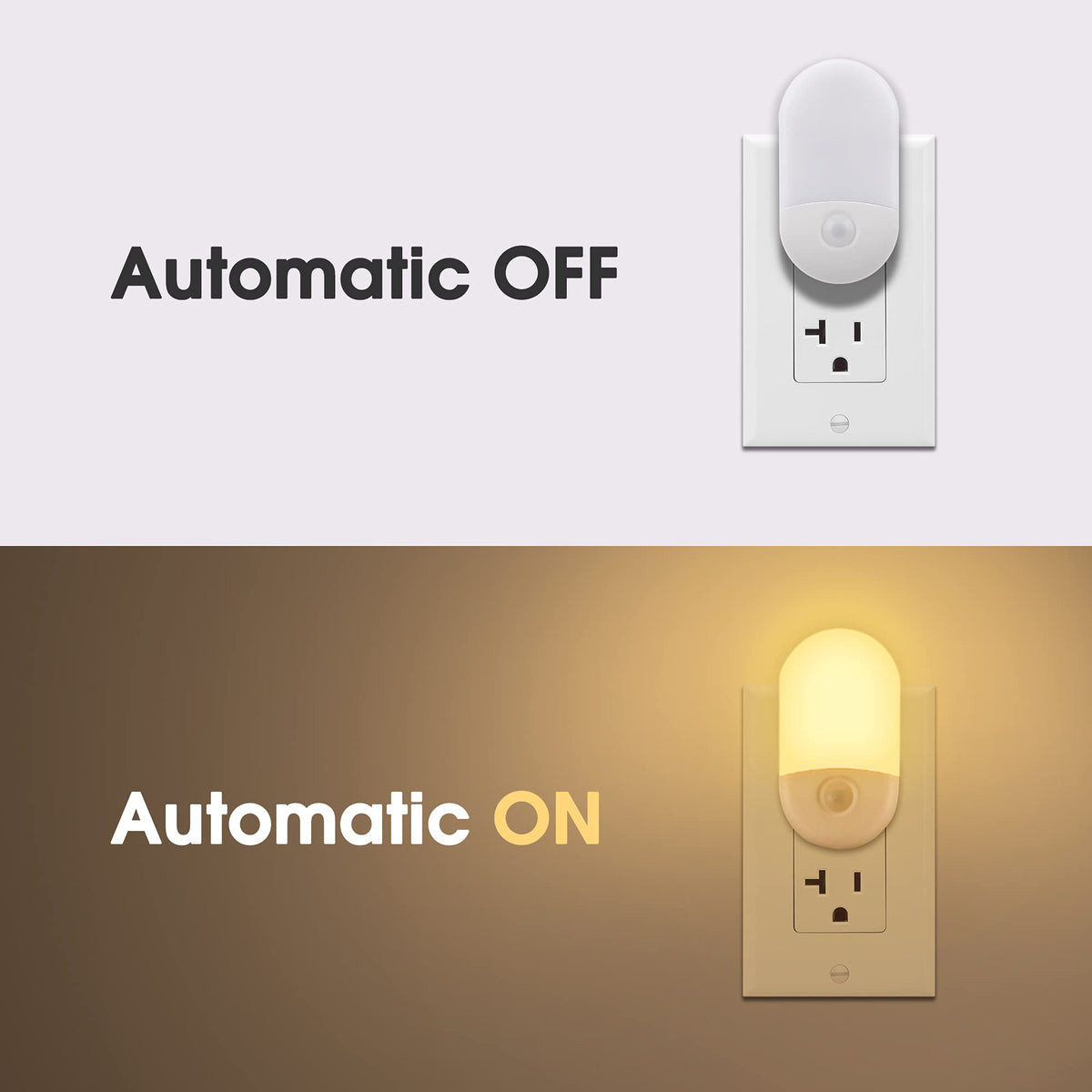 L LOHAS LED Night Lights Plug into Wall, [2 Pack] LED Dimmable Night Light