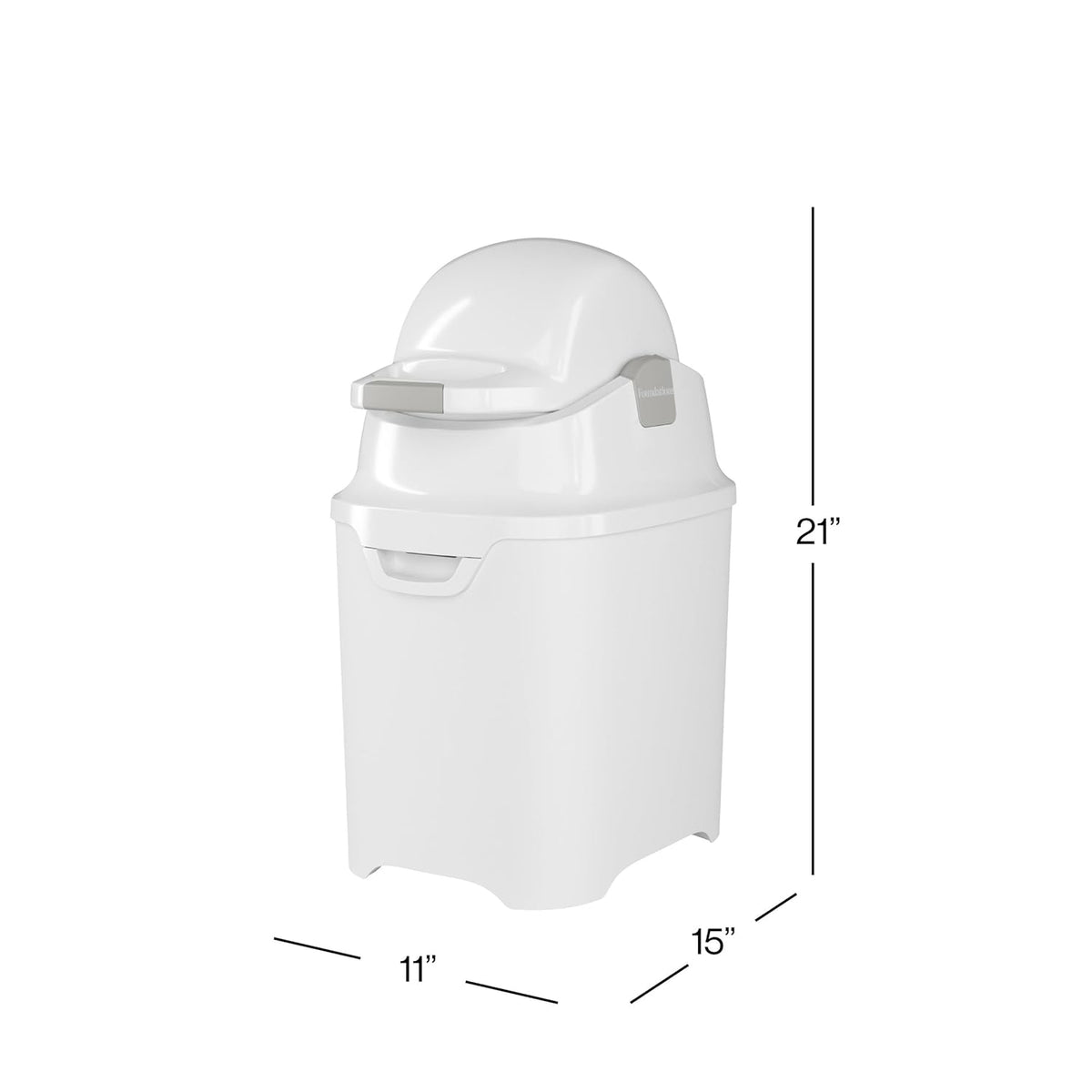 Foundations Mini Diaper Pail with Airtight Lid - Durable & Odorless Diaper Disposal, Large