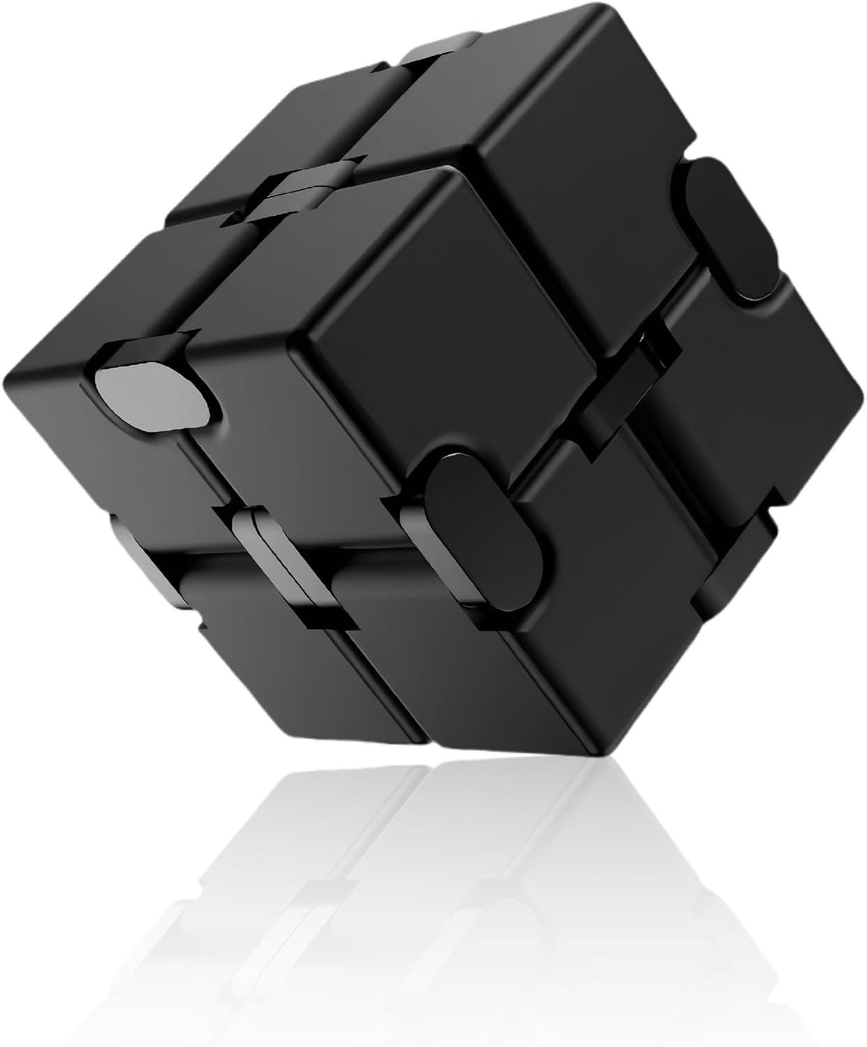Metal Infinity Cube Fidget Toy - Aluminum Alloy Anti-Stress and Anxiety Finger Flip Cube for