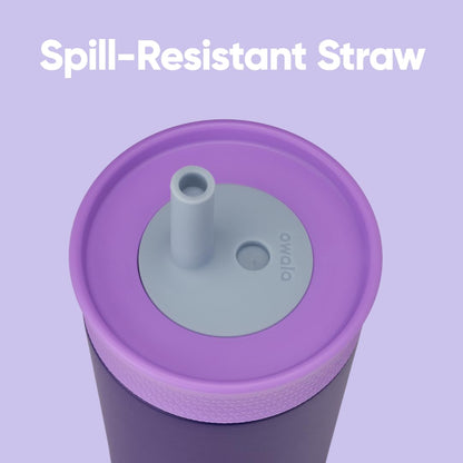 Owala Kids Insulation Stainless Steel Tumbler with Spill Resistant Flexible Straw, Easy to Clean