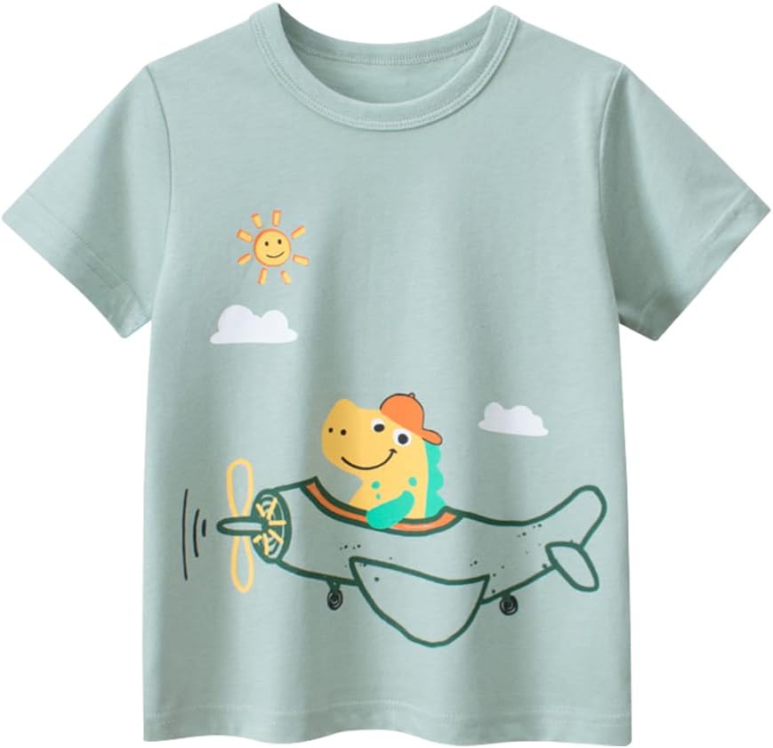Boys' 4-Pack Excavator Short Sleeve Crewneck T-Shirts Top Tee Size 2-7 Years Toddler Boys' Value