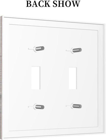 Decorative Switch Covers Plate Retro Wood Plank Vintaga Wooden Board 2 Gang Wall Plate Unique