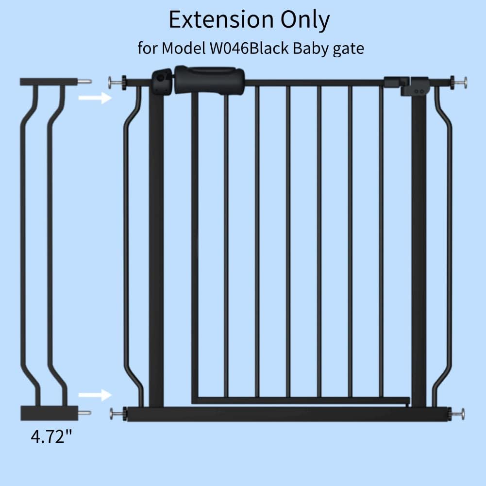 Fairy Baby Safety Gate 4.72 inch Extension for Walk Through Baby Gate Auto Close Child Safety Gates