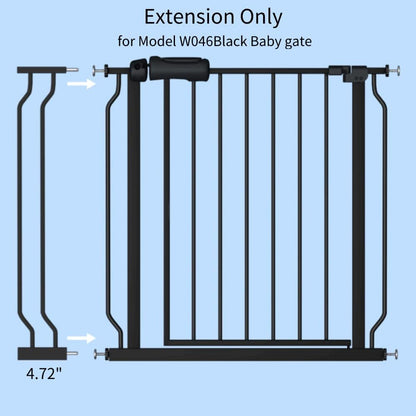 Fairy Baby Safety Gate 4.72 inch Extension for Walk Through Baby Gate Auto Close Child Safety Gates