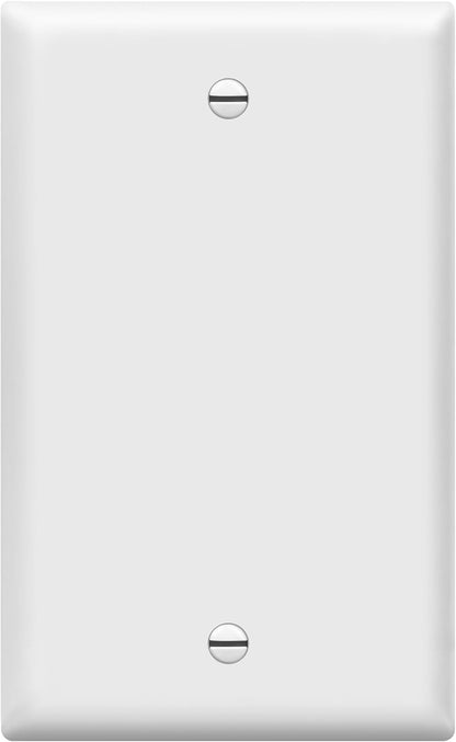 ENERLITES Blank Cover Wall Plate, Gloss Finish, Standard Size 1-Gang 4.50" x 2.76", Polycarbonate