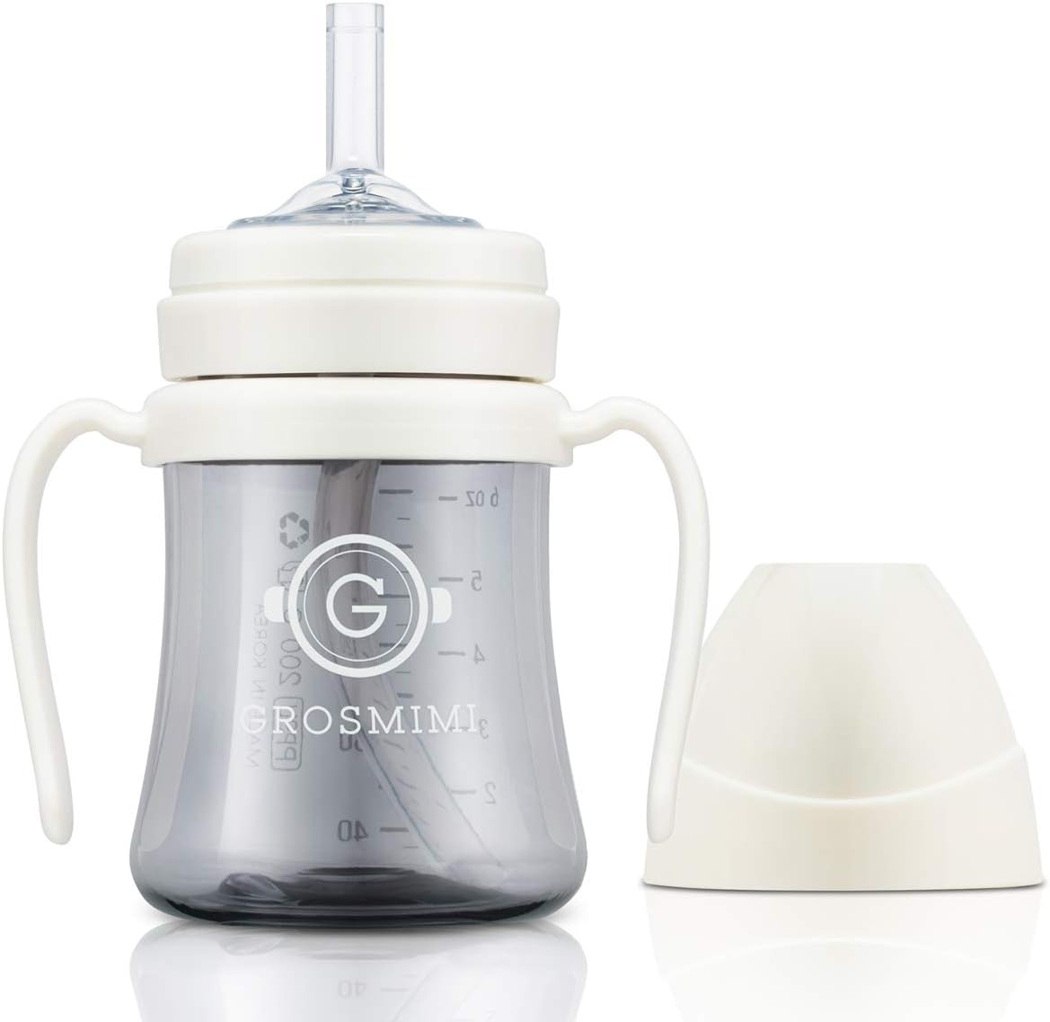 GROSMIMI Spill Proof no Spill Magic Sippy Cup with Straw with Handle for Baby and Toddlers