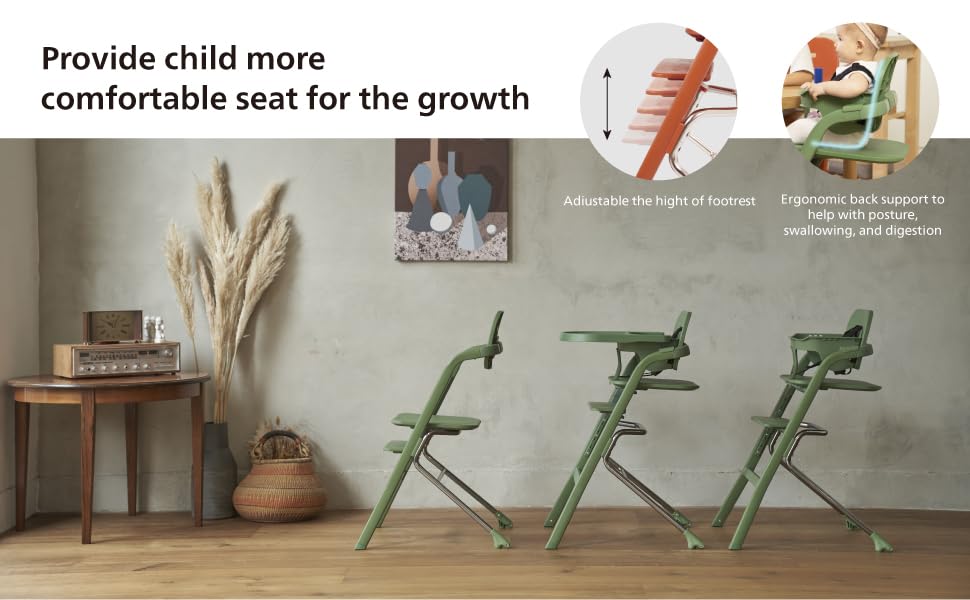 Unilove Grow with Me 2-in-1 Baby High Chair – Adjustable Toddler Chair with Baby Set, Removable