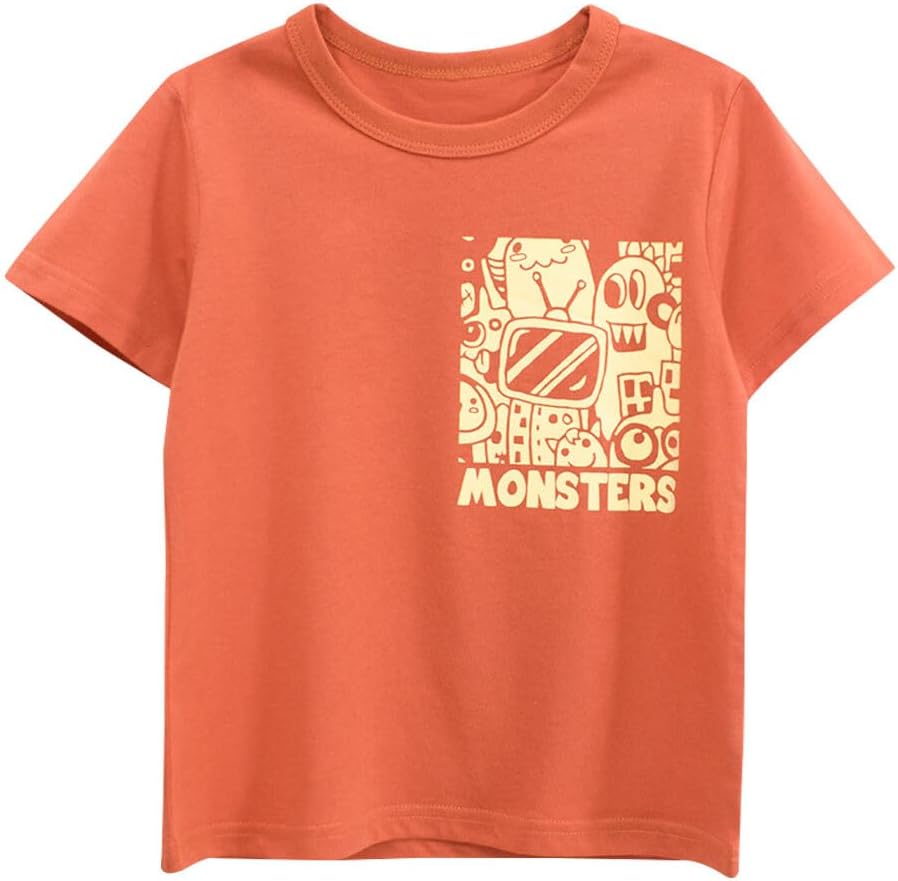 Boys' 4-Pack Excavator Short Sleeve Crewneck T-Shirts Top Tee Size 2-7 Years Toddler Boys' Value