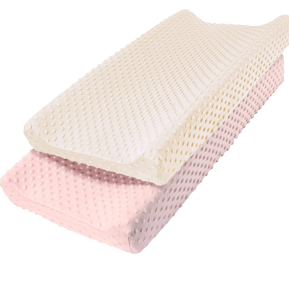 Owlowla Changing Pad Cover,Soft Minky Dots Changing Table Sheets for Baby Boy and Girl 2Pack