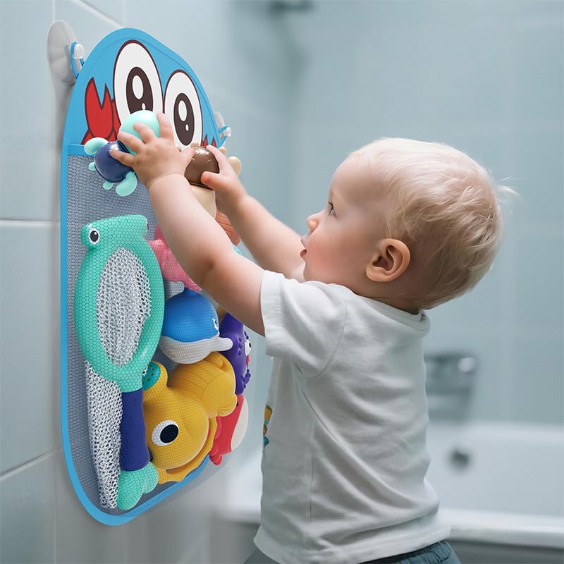 XAWACAH Bath Toy for Toddlers 6-12-18 Months, No-Hole Bathtub Toys with Baby Bath Animals, Wind-Up