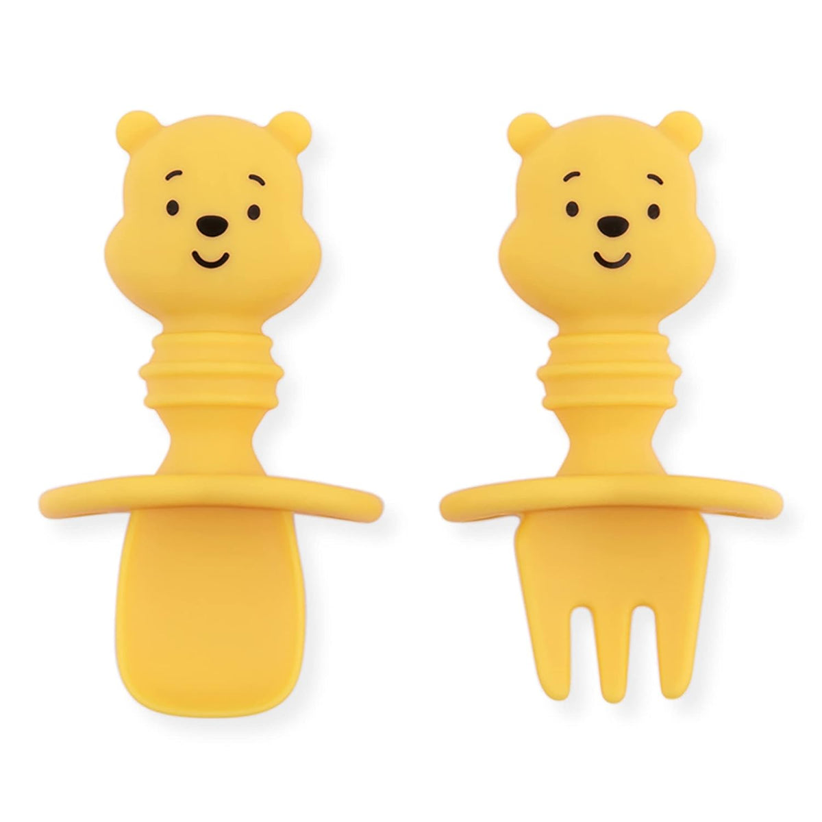 Bumkins Disney Baby Utensils Set, Chewtensils Silicone Spoons for Dipping, Self-Feeding, Baby Led