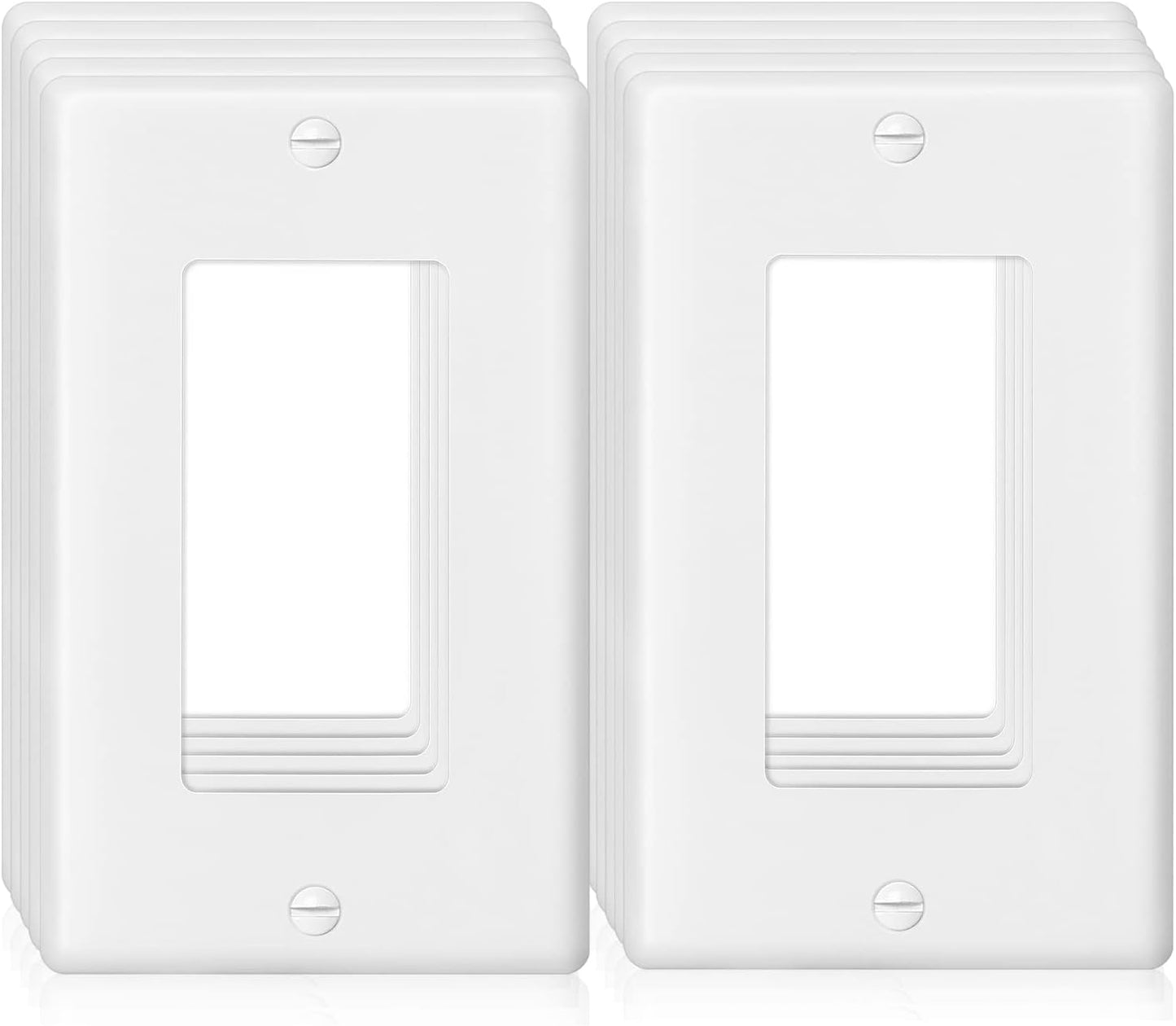 Decorator Wall Plate 1-Gang Light Switch Plate Outlet Cover,Unbreakable Polycarbonate