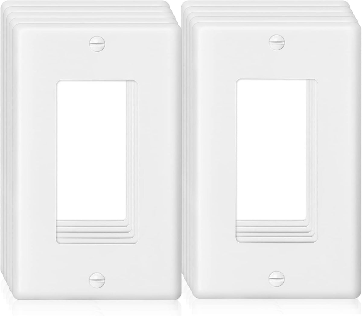 Decorator Wall Plate 1-Gang Light Switch Plate Outlet Cover,Unbreakable Polycarbonate