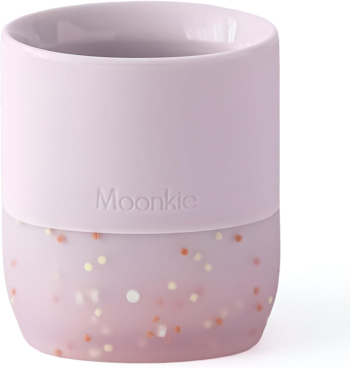 Moonkie Silicone Baby Cup 4 Months+ | Open Training Drinkware for Infants with Confetti Sprinkles |