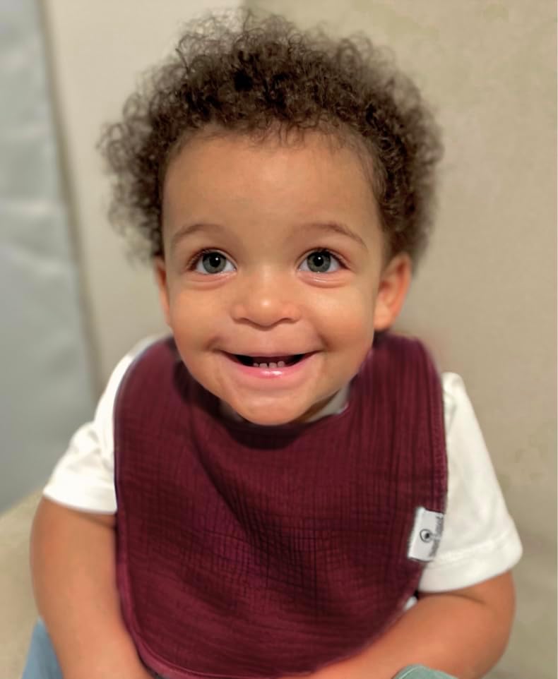 DiaperSquad's Baby Bibs for Drooling and Teething, Bibs for Boys, Baby Girl - Solid Cotton Baby