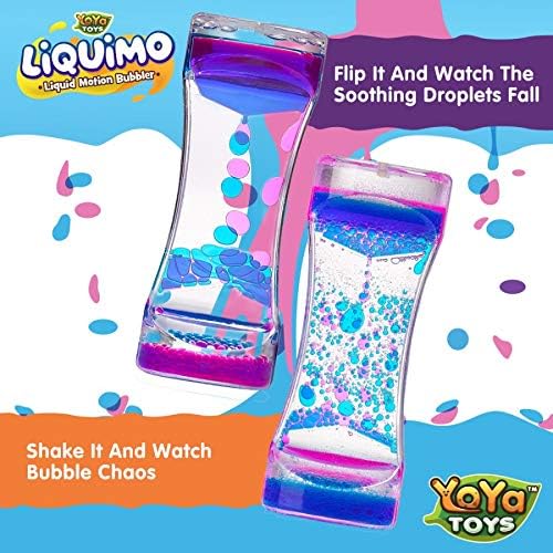 YoYa Toys Liquimo - Calming Liquid Motion Bubbler - 3 Pack - Toys for Kids and Adults - Hourglass