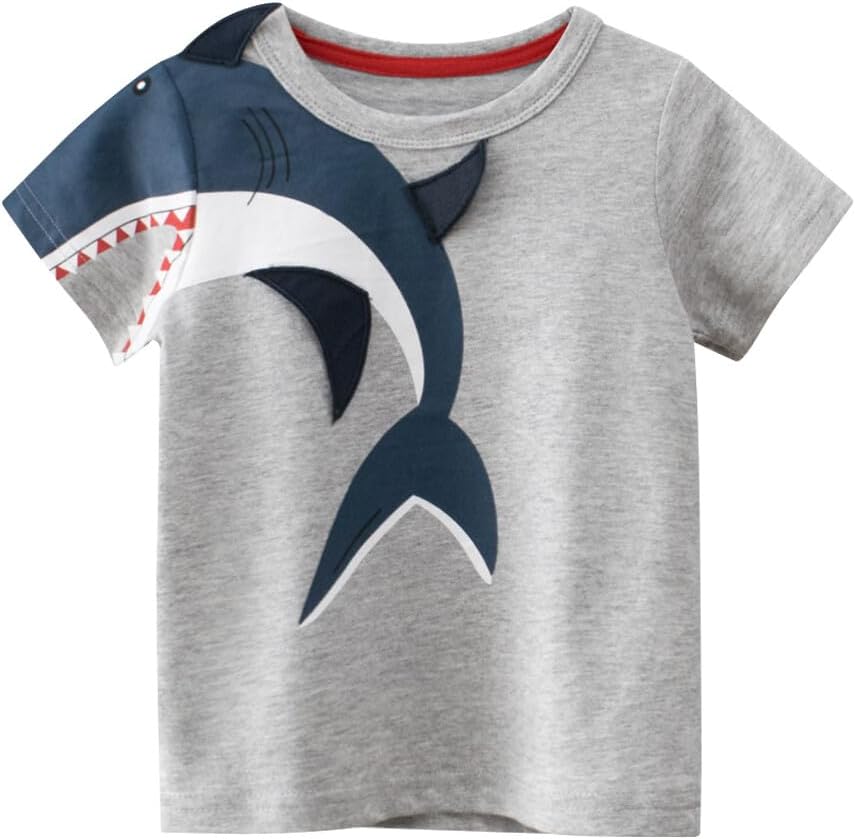 Boys' 4-Pack Excavator Short Sleeve Crewneck T-Shirts Top Tee Size 2-7 Years Toddler Boys' Value