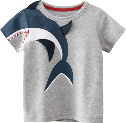 Boys' 4-Pack Excavator Short Sleeve Crewneck T-Shirts Top Tee Size 2-7 Years Toddler Boys' Value