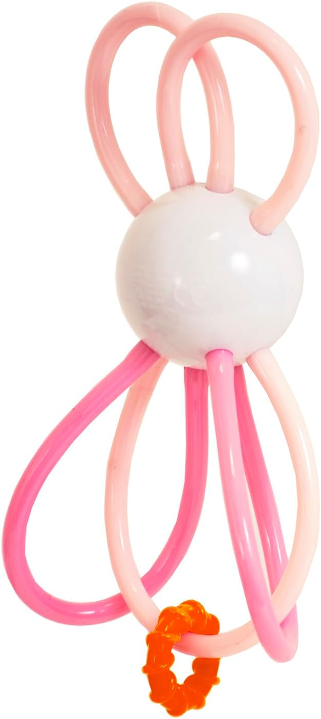 Manhattan Toy Zoo Animal Winkel Bunny Rabbit Multicolor Rattle & Sensory Teether for Baby and