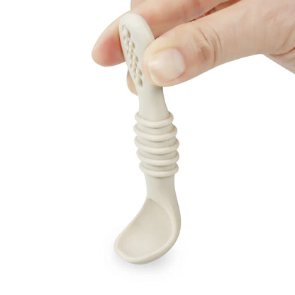 PandaEar 7 Pack Silicone Baby Spoons, Toddler Self Feeding Utensils