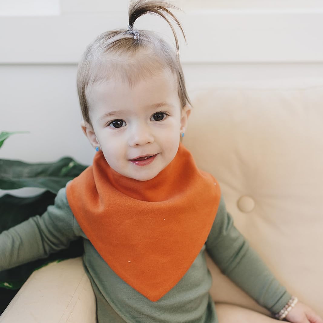 Woolino Merino Wool Baby Bibs - Highly Absorbent Bandana Bib with Cotton Outer Layer and Merino
