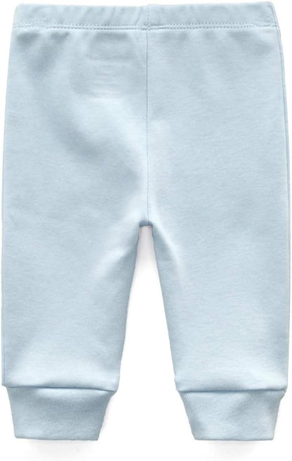 Unisex Newborn Baby Cotton 4-Pack Pants Embroidery Pringting Casual Leggings 0-24 Months for Boys