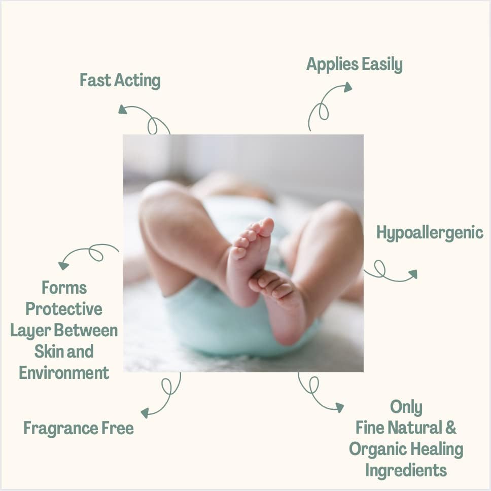 Nature Only Wholesome Diaper Cream. Calm, Nourish and Soothe Diaper Rash. Natural & Organic - 4 oz