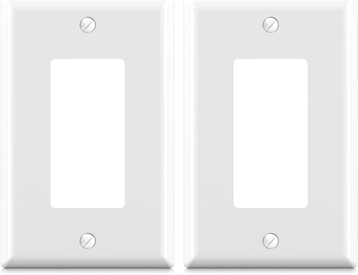 ELEGRP Decorative Receptacle Wall Plate, 1-Gang Mid Size Decorator Covers, Unbreakable