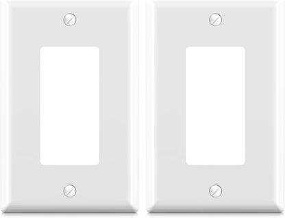 ELEGRP Decorative Receptacle Wall Plate, 1-Gang Mid Size Decorator Covers, Unbreakable
