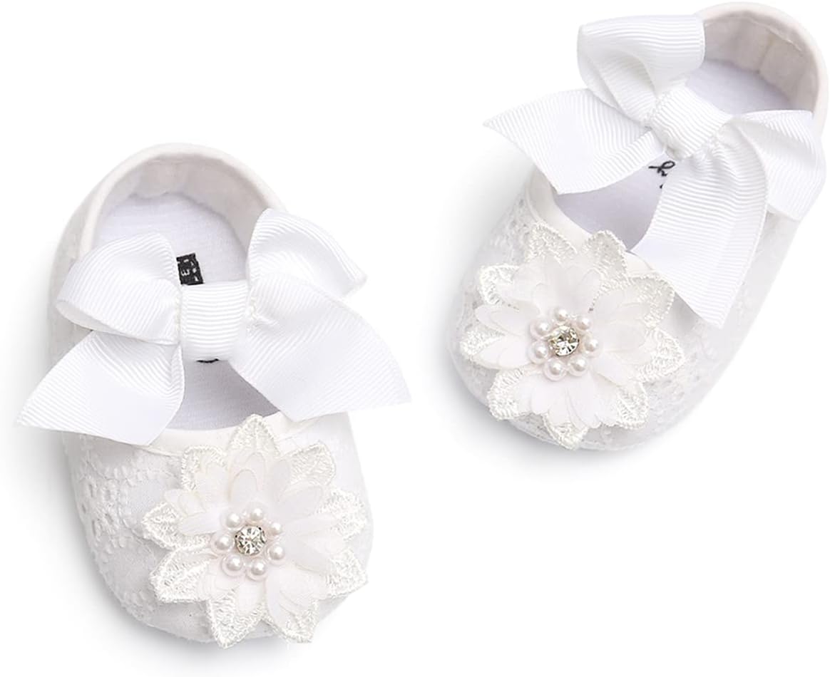 Baby Shoes Mary Jane Flats Non Slip Soft Sole Infant Toddler Sneakers First Walkers Party Christmas