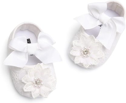 Baby Shoes Mary Jane Flats Non Slip Soft Sole Infant Toddler Sneakers First Walkers Party Christmas