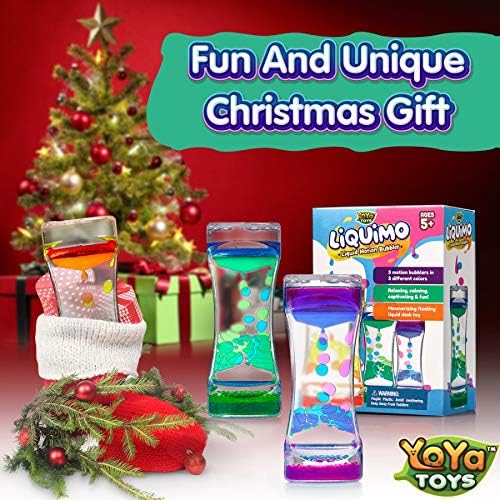 YoYa Toys Liquimo - Calming Liquid Motion Bubbler - 3 Pack - Toys for Kids and Adults - Hourglass