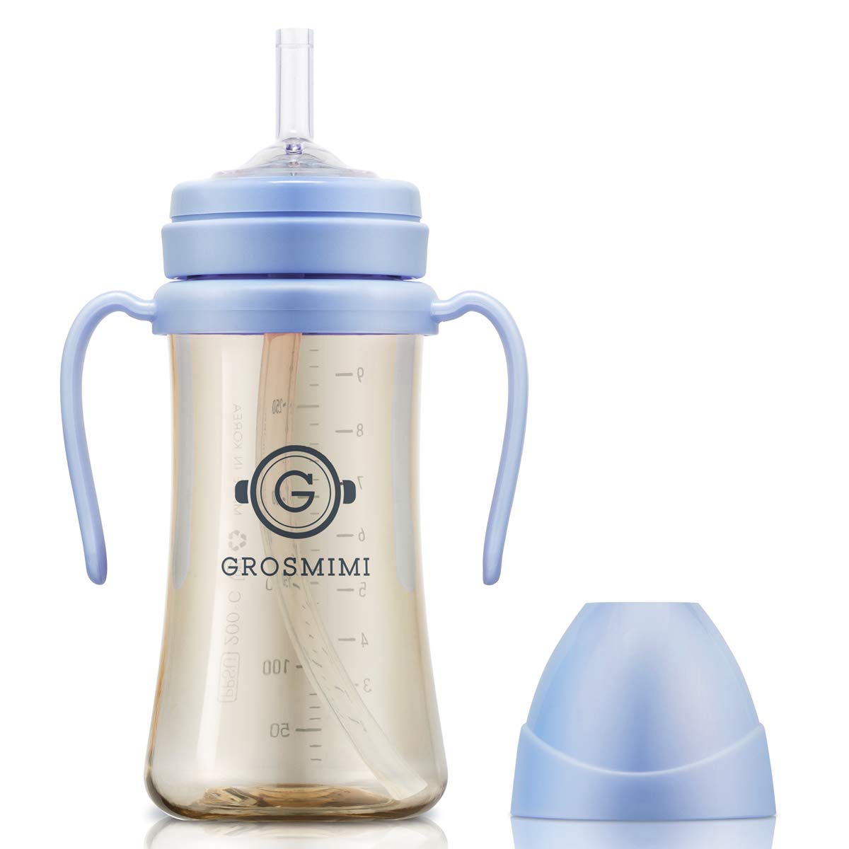 GROSMIMI Spill Proof no Spill Magic Sippy Cup with Straw with Handle for Baby and Toddlers
