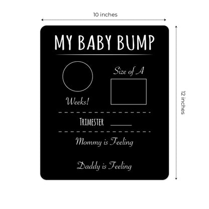 Pregnancy Timeline Sign/My Baby Bump Infant Chalkboard Style Milestone Photo Prop Board / 10" x 12"