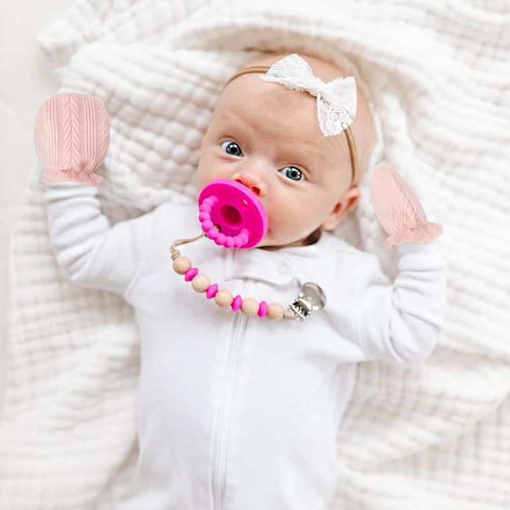 Newborn Baby Mittens No Scratch Cotton Elastic Wrist Gloves Infant Toddler Mittens for Baby Boy
