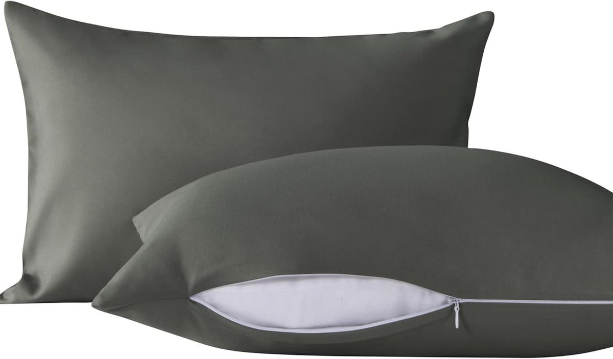 NTBAY 2 Pack Pillows with Microfiber Pillowcases, Soft Cotton Down Alternative 13x18 Zippered