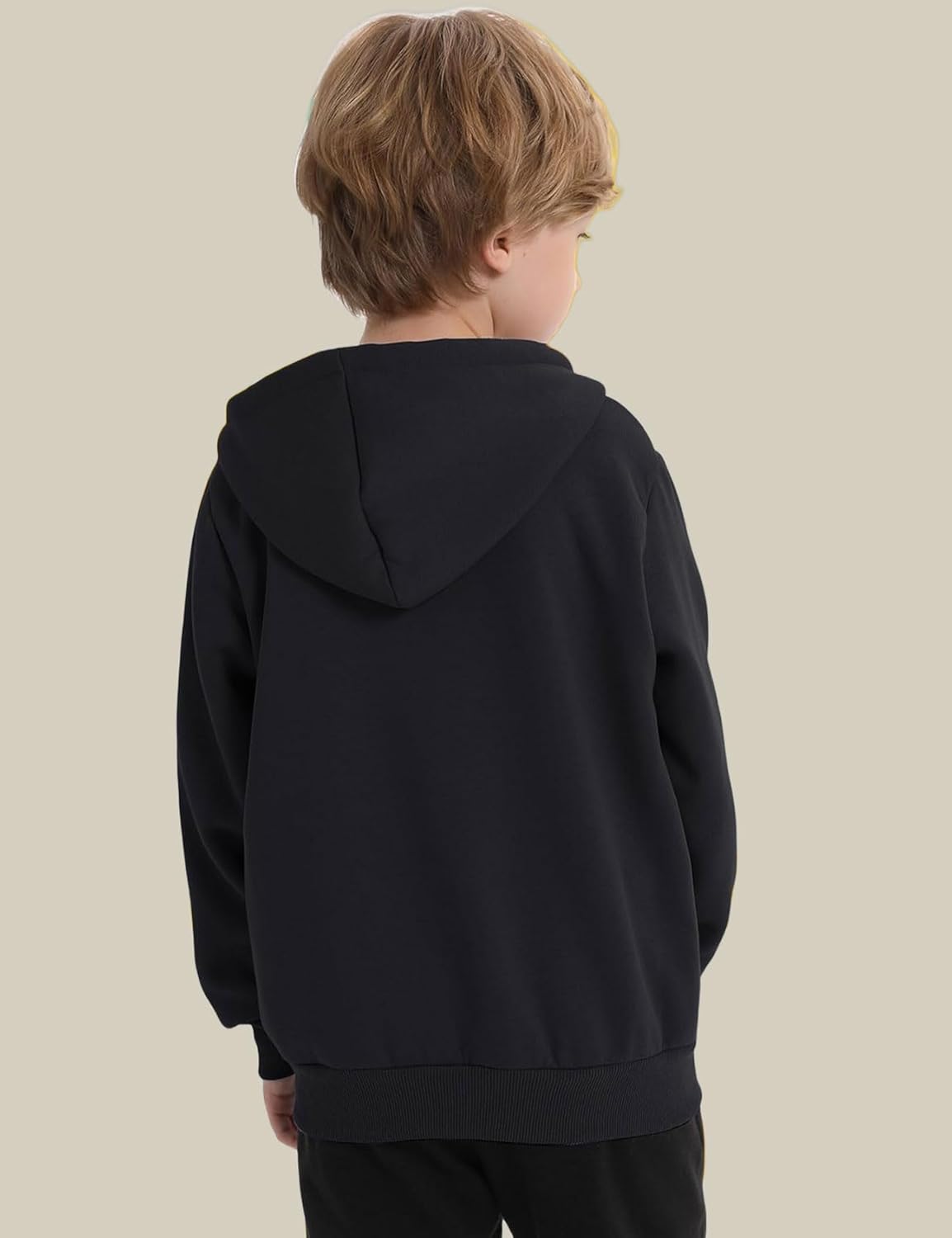 Gihuo Unisex Boy's Girls Winter Warm Sherpa Lined Zip Up Sweatshirt Fleece Jacket Kid's Hoodie