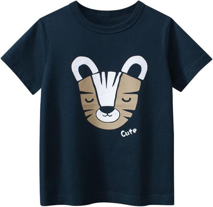 Boys' 4-Pack Excavator Short Sleeve Crewneck T-Shirts Top Tee Size 2-7 Years Toddler Boys' Value