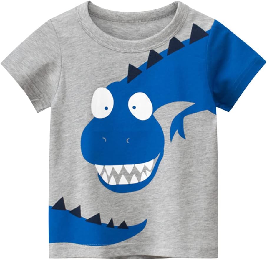 Boys' 4-Pack Excavator Short Sleeve Crewneck T-Shirts Top Tee Size 2-7 Years Toddler Boys' Value