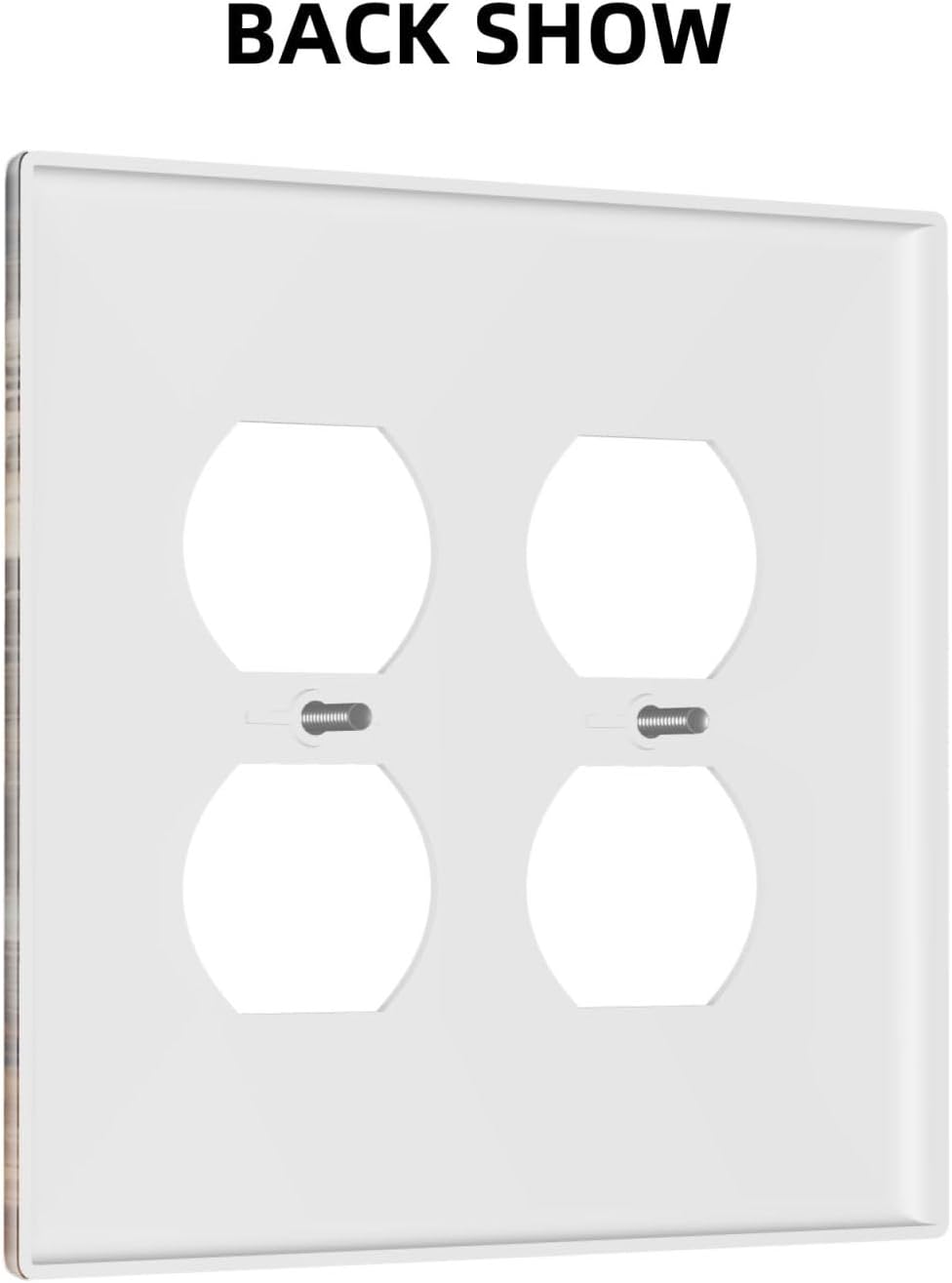 Brown Marble Granite Golden Lines Print Outlet Covers 2 Gang Double Duplex Decorative Light Switch