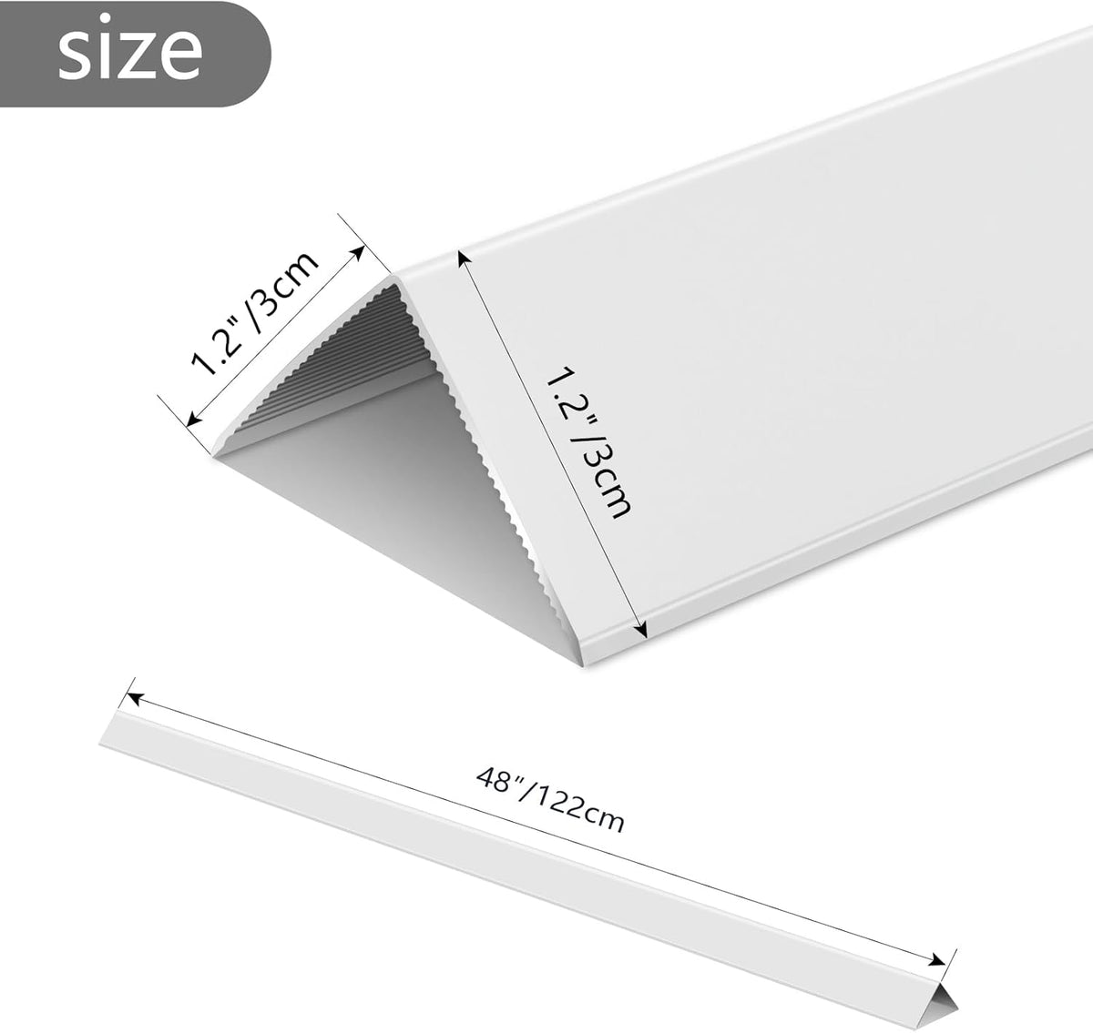 Aluminium Alloy Metal Corner Guards 10 Pcs Wall Corner Protector 1.2" x 1.2" x 48" Wall Corner