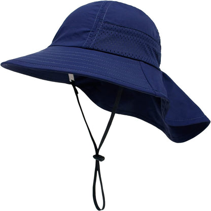 XIAOHAWANG Girls Sun Hat Baby Beach Hats Boys UPF 50+ Kids Summer Protection Cap Toddler Breathable