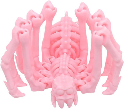 Large Skeleton Spider-Shy Spider,Halloween Decorations Skeleton Spider,Skeleton Spider Skull Bone