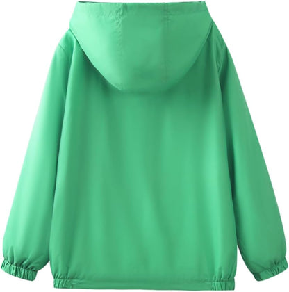 WELAKEN Lightweight Jacket for Girls Kids & Toddler II Girls' Print Water-Resistant Jacket