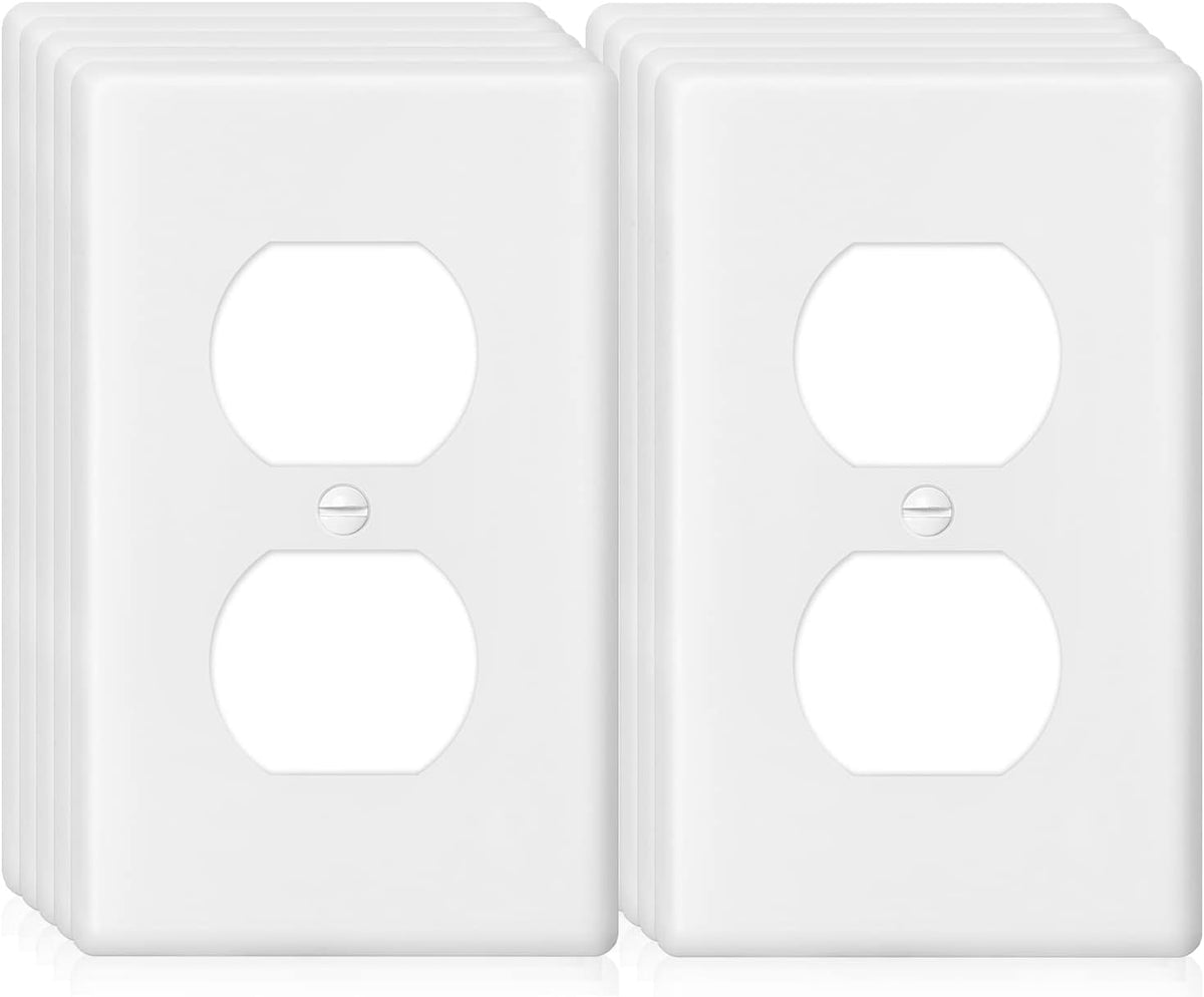 Decorator Wall Plate 1-Gang Duplex Electrical Outlet Cover Plates,Unbreakable Polycarbonate