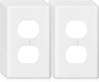 Decorator Wall Plate 1-Gang Duplex Electrical Outlet Cover Plates,Unbreakable Polycarbonate