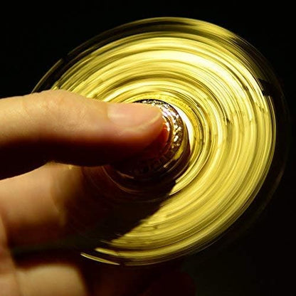 Golden Sphere Fidget Spinner Toy for Kids Adults, Gold Orb Metal Fingertip Hand Finger Spinner