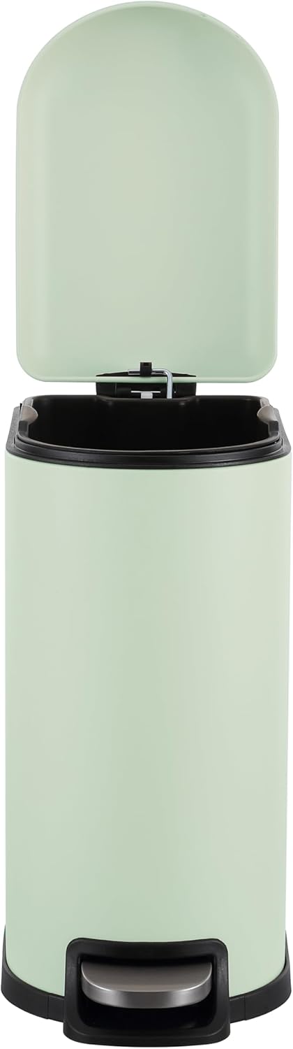 happimess HPM1009E Roland Mini 2.6-Gallon Step-Open Trash Can, Pistachio Gelato,with Soft-Close